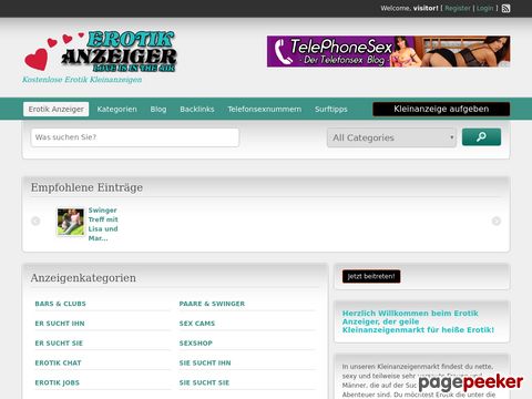 Erotik Anzeiger - Sexkontakte per Kleinanzeige